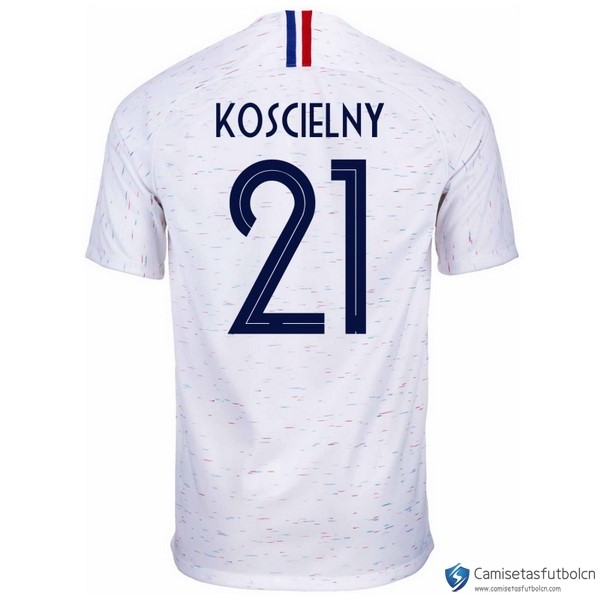 Camiseta Seleccion Francia Segunda equipo Koscielny 2018 Blanco